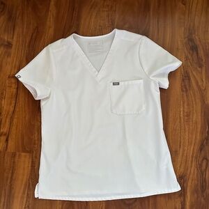 Figs White Scrub Top